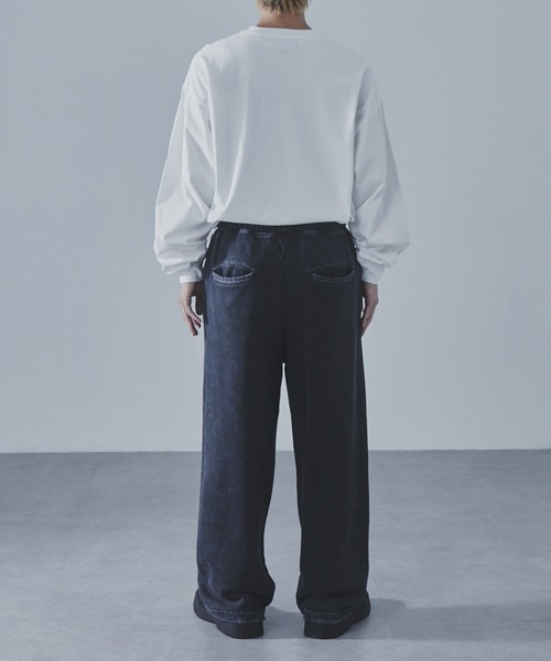 SLICK(スリック)の「【SLICK/スリック】Heavyweight Snow Wash Wide Sweat Pants/スノーウォッシュスウェットワイドパンツ / ヘビィーウェイト/セットアップ(スウェットパンツ・メンズ・ブラック/ライトグレー・1/2/3)」の12枚目の写真