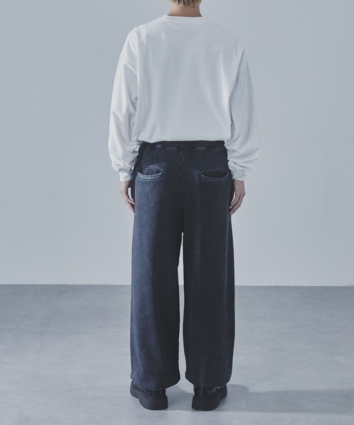 SLICK(スリック)の「【SLICK/スリック】Heavyweight Snow Wash Wide Sweat Pants/スノーウォッシュスウェットワイドパンツ / ヘビィーウェイト/セットアップ(スウェットパンツ・メンズ・ブラック/ライトグレー・1/2/3)」の10枚目の写真