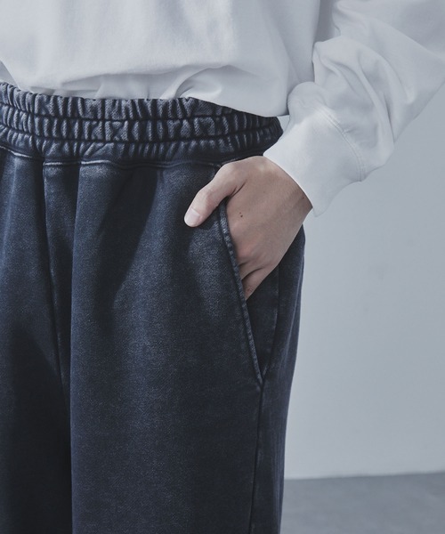 SLICK(スリック)の「【SLICK/スリック】Heavyweight Snow Wash Wide Sweat Pants/スノーウォッシュスウェットワイドパンツ / ヘビィーウェイト/セットアップ(スウェットパンツ・メンズ・ブラック/ライトグレー・1/2/3)」の9枚目の写真