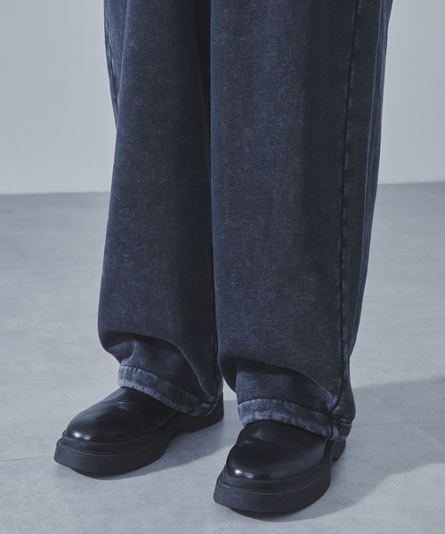 SLICK(スリック)の「【SLICK/スリック】Heavyweight Snow Wash Wide Sweat Pants/スノーウォッシュスウェットワイドパンツ / ヘビィーウェイト/セットアップ(スウェットパンツ・メンズ・ブラック/ライトグレー・1/2/3)」の8枚目の写真