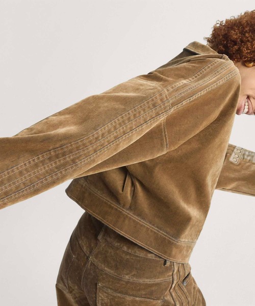 adidas（アディダス）の「アディブレイク 起毛ツイル ジャケット / アディダスオリジナルス adidas Originals（ブルゾン・レディース・ブラック/ブラウン・LARGE/MEDIUM/SMALL/X-SMALL/XX-LARGE/X-LARGE）」の10枚目の写真