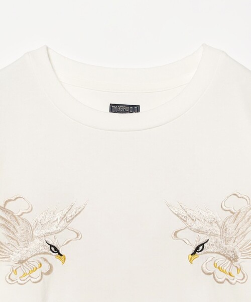BEAMS BOY（ビームスボーイ）の「テーラー東洋 / SUKA T-SHIRT EMBROIDERED “EAGLE”（Tシャツ/カットソー・レディース・ホワイト・MEDIUM）」の3枚目の写真