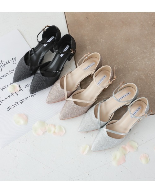 Cupid Heart(キューピッドハート)の「【Cupid Heart】結婚式用!チャンキーヒールパンプス(パンプス・レディース・ベージュ/シルバー/ブラック・LARGE/MEDIUM/SMALL)」の4枚目の写真