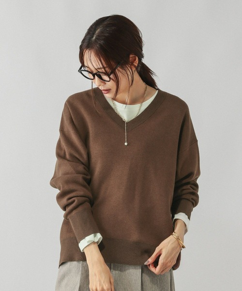 GLOBAL WORK（グローバルワーク）の「スウェットライクVネックプル