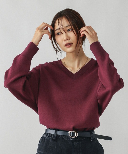 セール】スウェットライクVネックプルオーバー/571342（スウェット