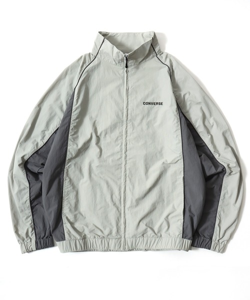 CONVERSE（コンバース）の「CONVERSE/コンバース 撥水 オーバーサイズ パイピング ナイロンジャケット/トラックジャケット/ブルゾン/レディース メンズ（ナイロンジャケット・レディース・ブラック/ネイビー/アイボリー・LL/M/L）」の6枚目の写真