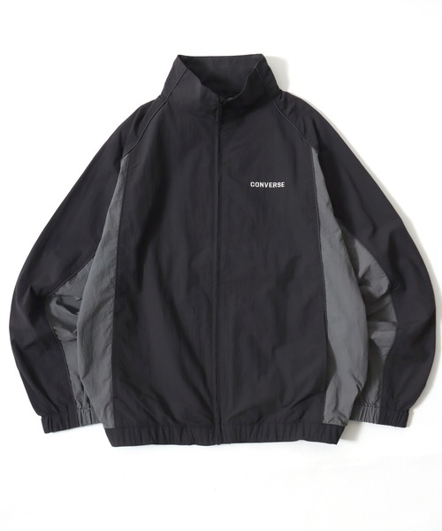 CONVERSE（コンバース）の「CONVERSE/コンバース 撥水 オーバーサイズ パイピング ナイロンジャケット/トラックジャケット/ブルゾン/レディース メンズ（ナイロンジャケット・レディース・ブラック/ネイビー/アイボリー・LL/M/L）」の7枚目の写真