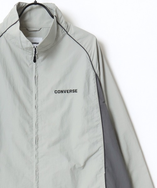 CONVERSE（コンバース）の「CONVERSE/コンバース 撥水 オーバーサイズ パイピング ナイロンジャケット/トラックジャケット/ブルゾン/レディース メンズ（ナイロンジャケット・レディース・ブラック/ネイビー/アイボリー・LL/M/L）」の9枚目の写真