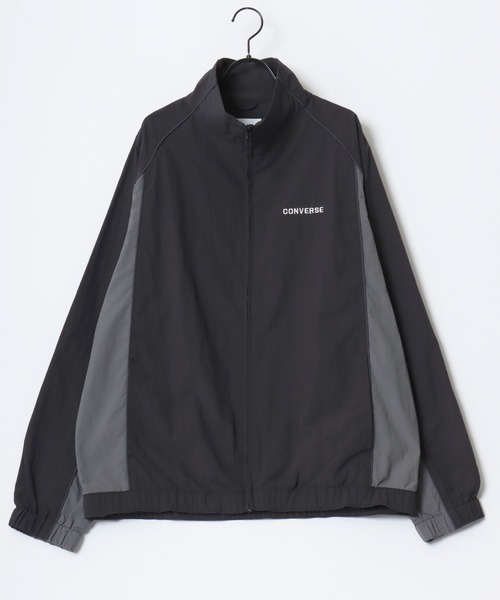 CONVERSE（コンバース）の「CONVERSE/コンバース 撥水 オーバーサイズ パイピング ナイロンジャケット/トラックジャケット/ブルゾン/レディース メンズ（ナイロンジャケット・レディース・ブラック/ネイビー/アイボリー・LL/M/L）」の14枚目の写真