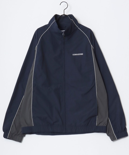 CONVERSE（コンバース）の「CONVERSE/コンバース 撥水 オーバーサイズ パイピング ナイロンジャケット/トラックジャケット/ブルゾン/レディース メンズ（ナイロンジャケット・レディース・ブラック/ネイビー/アイボリー・LL/M/L）」の16枚目の写真