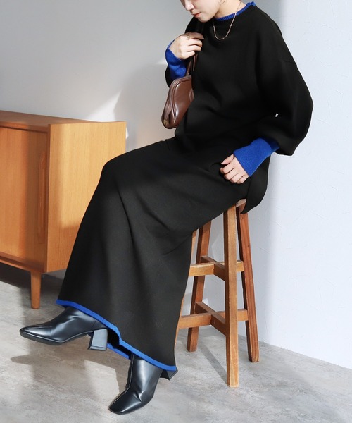 reca（レカ）の「配色ラインニットスカート（スカート・レディース・ブラック/グレー/モカ・M）」の13枚目の写真