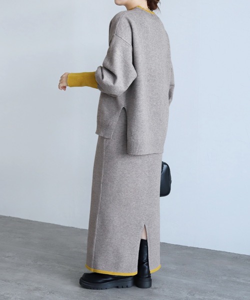 reca（レカ）の「配色ラインニットスカート（スカート・レディース・ブラック/グレー/モカ・M）」の18枚目の写真