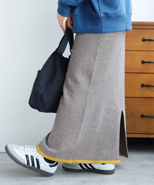 reca（レカ）の「配色ラインニットスカート（スカート・レディース・ブラック/グレー/モカ・M）」の15枚目の写真