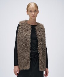 cloenc | 【手洗い可】フェイクファージレ(ベスト)