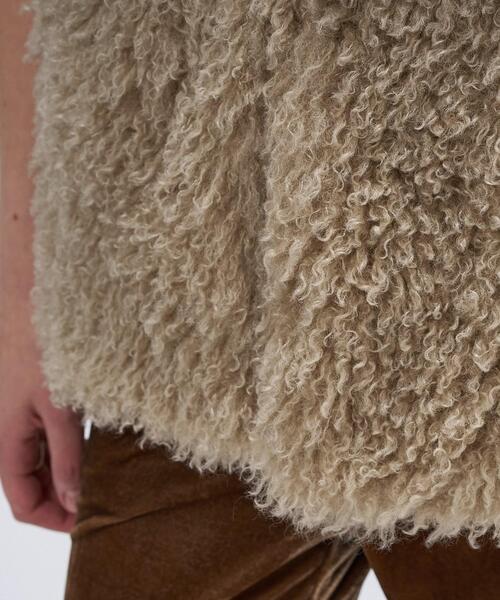 cloenc（クロエンス）の「【手洗い可】フェイクファージレ（ベスト・レディース・ナチュラル/ブラウン系・01/02）」の12枚目の写真