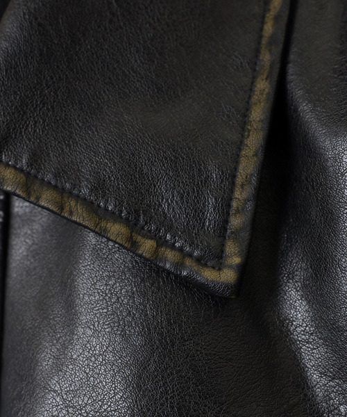 SPIRALGIRL（スパイラルガール）の「ヴィンテージ風レザーブルゾン（ブルゾン・レディース・ブラック・FREE）」の17枚目の写真