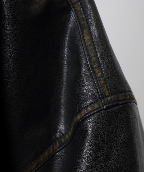 SPIRALGIRL（スパイラルガール）の「ヴィンテージ風レザーブルゾン（ブルゾン・レディース・ブラック・FREE）」の20枚目の写真