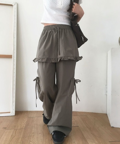 FREE STYLISTS(フリー スタイリスト)の「YUGA_YGMC Drawstring easy pants with faux skirt(その他パンツ・レディース・グレー/ホワイト/ブラック・FREE)」の22枚目の写真
