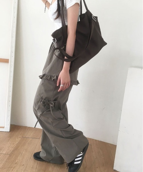 FREE STYLISTS(フリー スタイリスト)の「YUGA_YGMC Drawstring easy pants with faux skirt(その他パンツ・レディース・グレー/ホワイト/ブラック・FREE)」の15枚目の写真