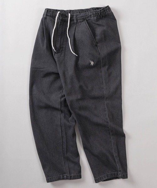 U.S. POLO ASSN.(ユーエスポロアッスン)の「【78】【U.S. POLO ASSN./ユーエスポロアッスン】デニム/ツイル ワンポイントロゴ タックテーパードパンツ(デニムパンツ・メンズ・ベージュ/グレー/ワンウォッシュ/ブルー/ブラック/カーキ/オリーブ/サックスブルー・M/L/XL)」の2枚目の写真