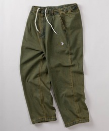 【78】【U.S. POLO ASSN./ユーエスポロアッスン】デニム/ツイル ワンポイントロゴ タックテーパードパンツ