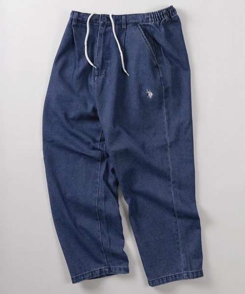 U.S. POLO ASSN.(ユーエスポロアッスン)の「【78】【U.S. POLO ASSN./ユーエスポロアッスン】デニム/ツイル ワンポイントロゴ タックテーパードパンツ(デニムパンツ・メンズ・ベージュ/グレー/ワンウォッシュ/ブルー/ブラック/カーキ/オリーブ/サックスブルー・M/L/XL)」の7枚目の写真