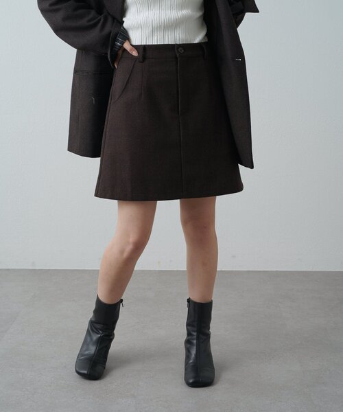 Lui's(ルイス)の「ヘリンボーンミニスカート(スカート・レディース・ブラウン/グレー・38/36)」の4枚目の写真