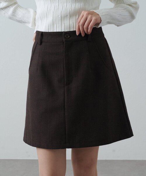 Lui's(ルイス)の「ヘリンボーンミニスカート(スカート・レディース・ブラウン/グレー・38/36)」の6枚目の写真