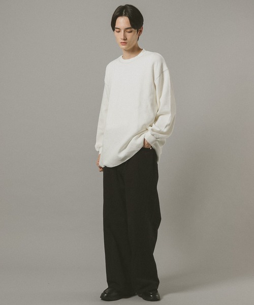 RAGEBLUE(レイジブルー)の「WAFFLE STITCH LONG SLEEVE CUTSEW / ワッフルステッチロンT(Tシャツ/カットソー・メンズ・ブラック/オフホワイト・FREE)」の6枚目の写真