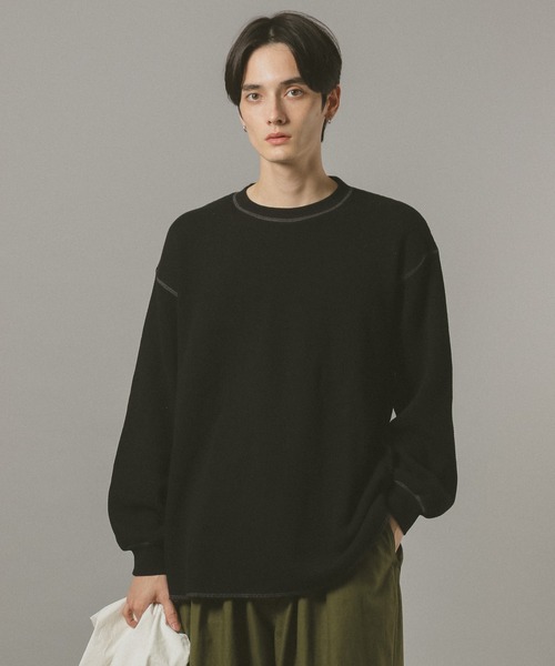 RAGEBLUE（レイジブルー）の「WAFFLE STITCH LONG SLEEVE CUTSEW