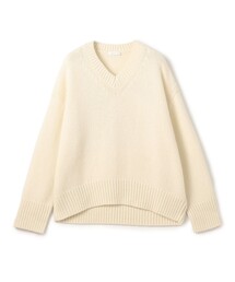 【トゥモローランド】ニット　春　ホワイト　アイボリー ロイヤルベビーアルパカ クルーネックプルオーバー （ニット