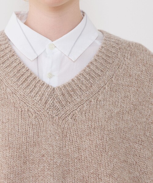 ファインウール Vネックプルオーバー（ニット/セーター）｜GALERIE VIE