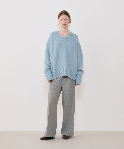 ファインウール Vネックプルオーバー（ニット/セーター）｜GALERIE VIE