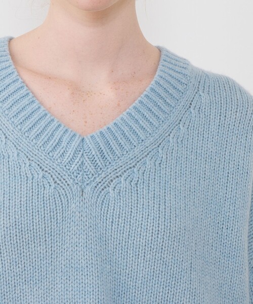 WEB先行予約】ファインウール Vネックプルオーバー（ニット