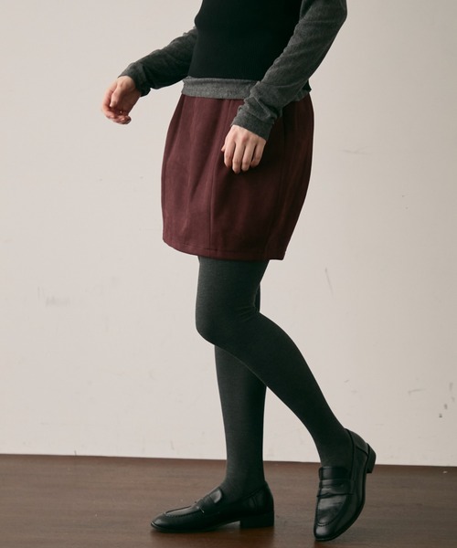 Trish（トリッシュ）の「スエードライクコクーンスカート（スカート・レディース・キャメル/ボルドー/カーキ・MEDIUM）」の9枚目の写真