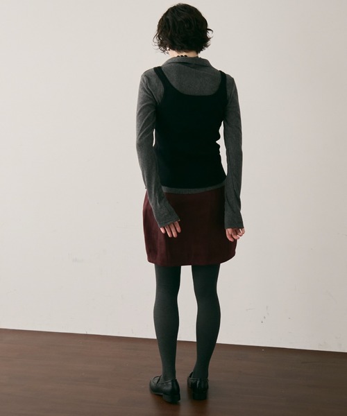 Trish（トリッシュ）の「スエードライクコクーンスカート（スカート・レディース・キャメル/ボルドー/カーキ・MEDIUM）」の10枚目の写真