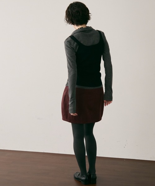 Trish（トリッシュ）の「スエードライクコクーンスカート（スカート・レディース・キャメル/ボルドー/カーキ・MEDIUM）」の11枚目の写真