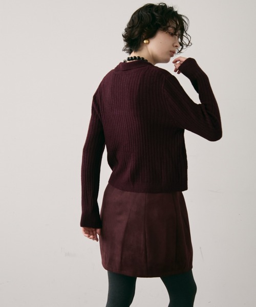 Trish（トリッシュ）の「スエードライクコクーンスカート（スカート・レディース・キャメル/ボルドー/カーキ・MEDIUM）」の14枚目の写真