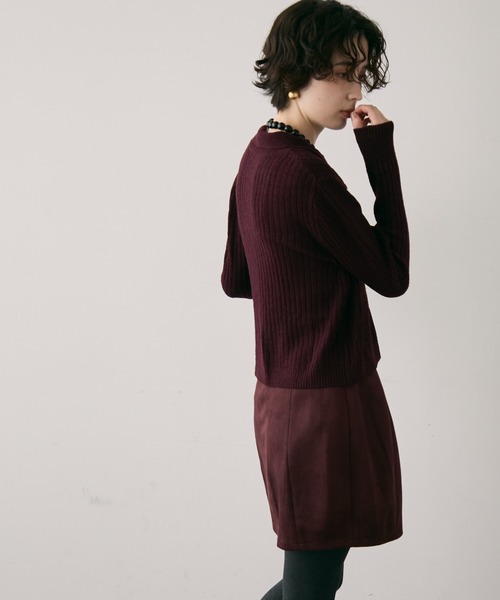 Trish（トリッシュ）の「スエードライクコクーンスカート（スカート・レディース・キャメル/ボルドー/カーキ・MEDIUM）」の15枚目の写真