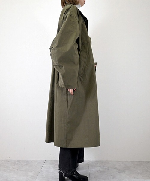 STYLEBLOCK（スタイルブロック）の「ウェザークロスミリタリーオーバーコート（モッズコート・レディース・ベージュ/カーキ/ブラック・M）」の7枚目の写真