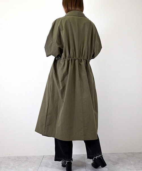 STYLEBLOCK（スタイルブロック）の「ウェザークロスミリタリーオーバーコート（モッズコート・レディース・ベージュ/カーキ/ブラック・M）」の8枚目の写真