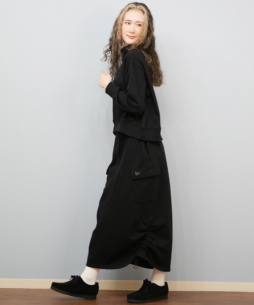 NEW ERA(ニューエラ)の「NEW ERA/ニューエラ WS SWEAT HALF ZIP スウェット ハーフジップ ショート丈 14674705/14674706(スウェット・レディース・グレー/ブラック・M/S)」の6枚目の写真