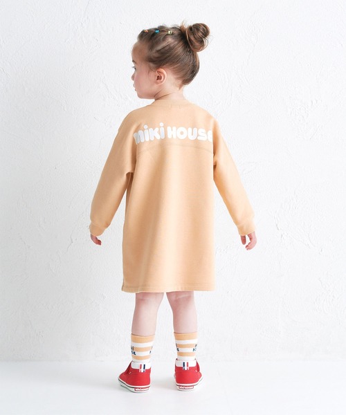 MIKI HOUSE（ミキハウス）の「【WEB限定】バックロゴワンピース（ワンピース・キッズ・ブラック/ベージュ/ラベンダー・80ｃｍ/90cm/100cm/110cm/120cm/130cm）」の3枚目の写真