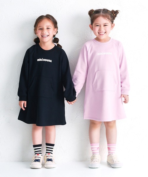 MIKI HOUSE（ミキハウス）の「【WEB限定】バックロゴワンピース（ワンピース・キッズ・ブラック/ベージュ/ラベンダー・80ｃｍ/90cm/100cm/110cm/120cm/130cm）」の10枚目の写真