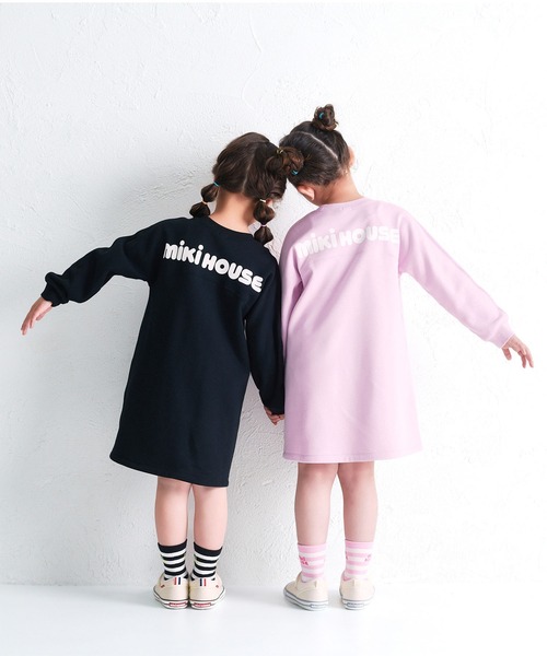 MIKI HOUSE（ミキハウス）の「【WEB限定】バックロゴワンピース（ワンピース・キッズ・ブラック/ベージュ/ラベンダー・80ｃｍ/90cm/100cm/110cm/120cm/130cm）」の11枚目の写真