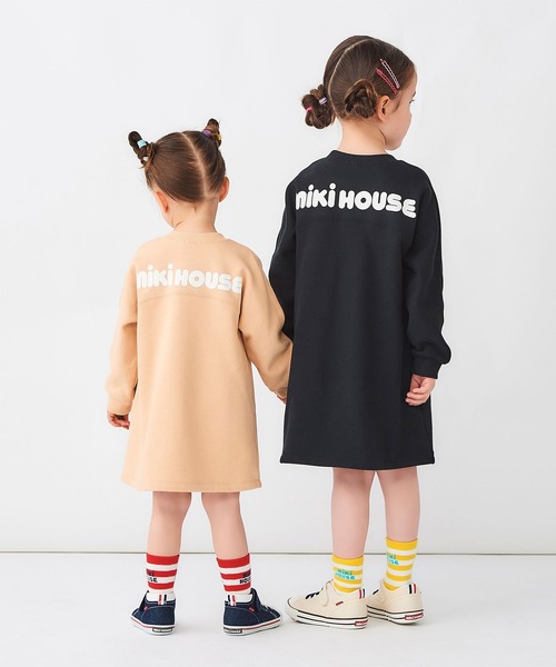 MIKI HOUSE（ミキハウス）の「【WEB限定】バックロゴワンピース（ワンピース・キッズ・ブラック/ベージュ/ラベンダー・80ｃｍ/90cm/100cm/110cm/120cm/130cm）」の7枚目の写真