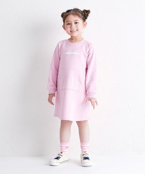 MIKI HOUSE（ミキハウス）の「【WEB限定】バックロゴワンピース（ワンピース・キッズ・ブラック/ベージュ/ラベンダー・80ｃｍ/90cm/100cm/110cm/120cm/130cm）」の9枚目の写真