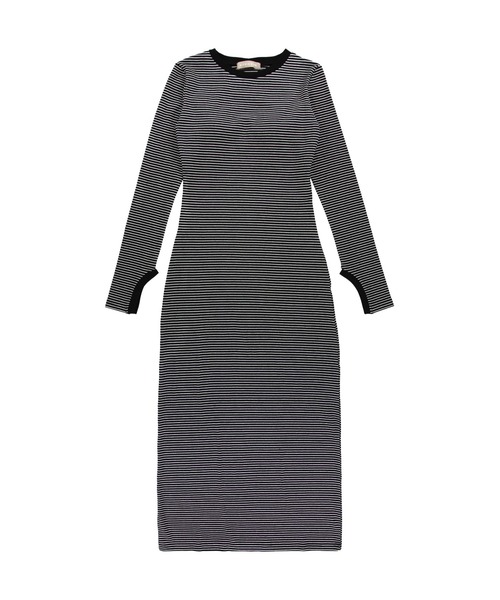 ALEXIA STAM（アリシアスタン）の「Striped Long Sleeve Dress /カップ付きストライプロングドレス（ワンピース・レディース・ホワイト/グレー/ブラック・M/S）」の15枚目の写真