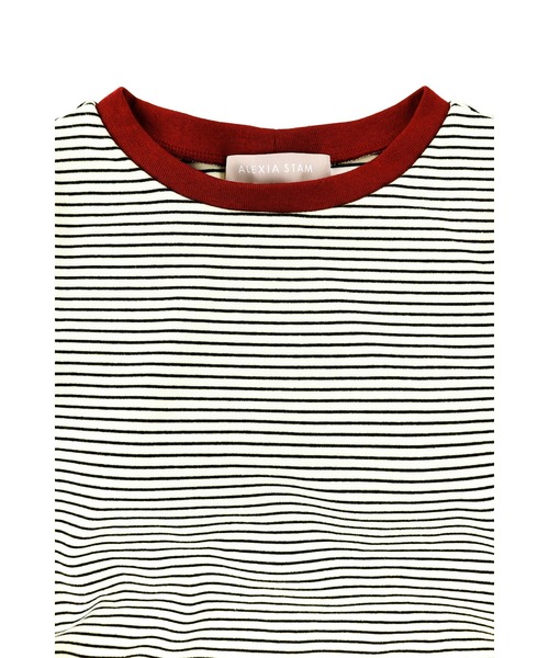 ALEXIA STAM（アリシアスタン）の「Striped Long Sleeve Dress /カップ付きストライプロングドレス（ワンピース・レディース・ホワイト/グレー/ブラック・M/S）」の20枚目の写真