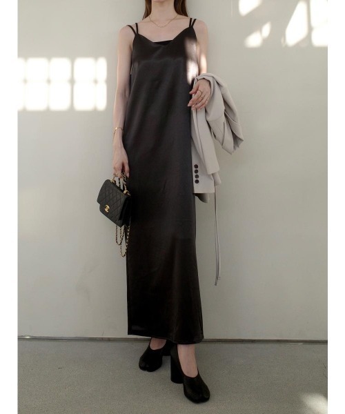 amel（エイメル）の「ダブルストラップキャミドレス / ブラック（ワンピース・レディース・ブラック・FREE）」の22枚目の写真